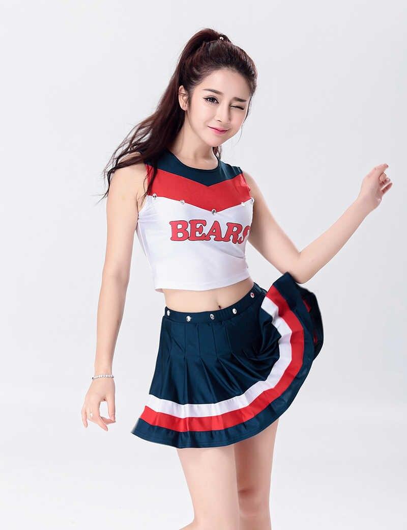 Sexy chinese girl cheerleader costume