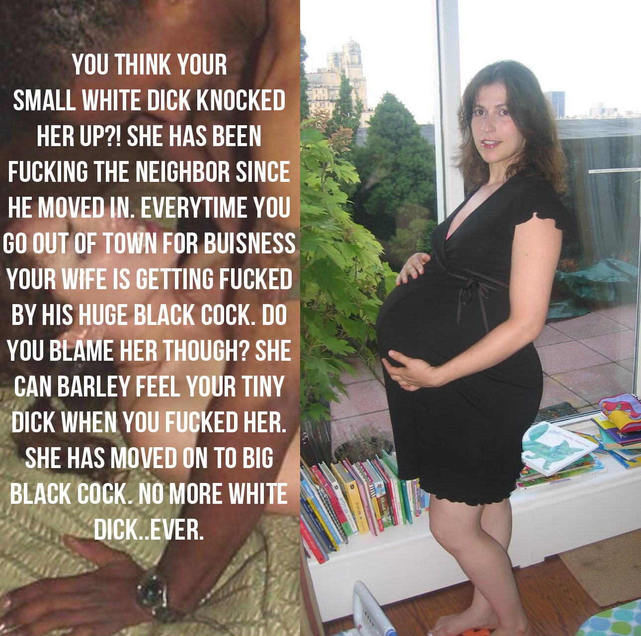 White wife cuckold captions pregnant picture